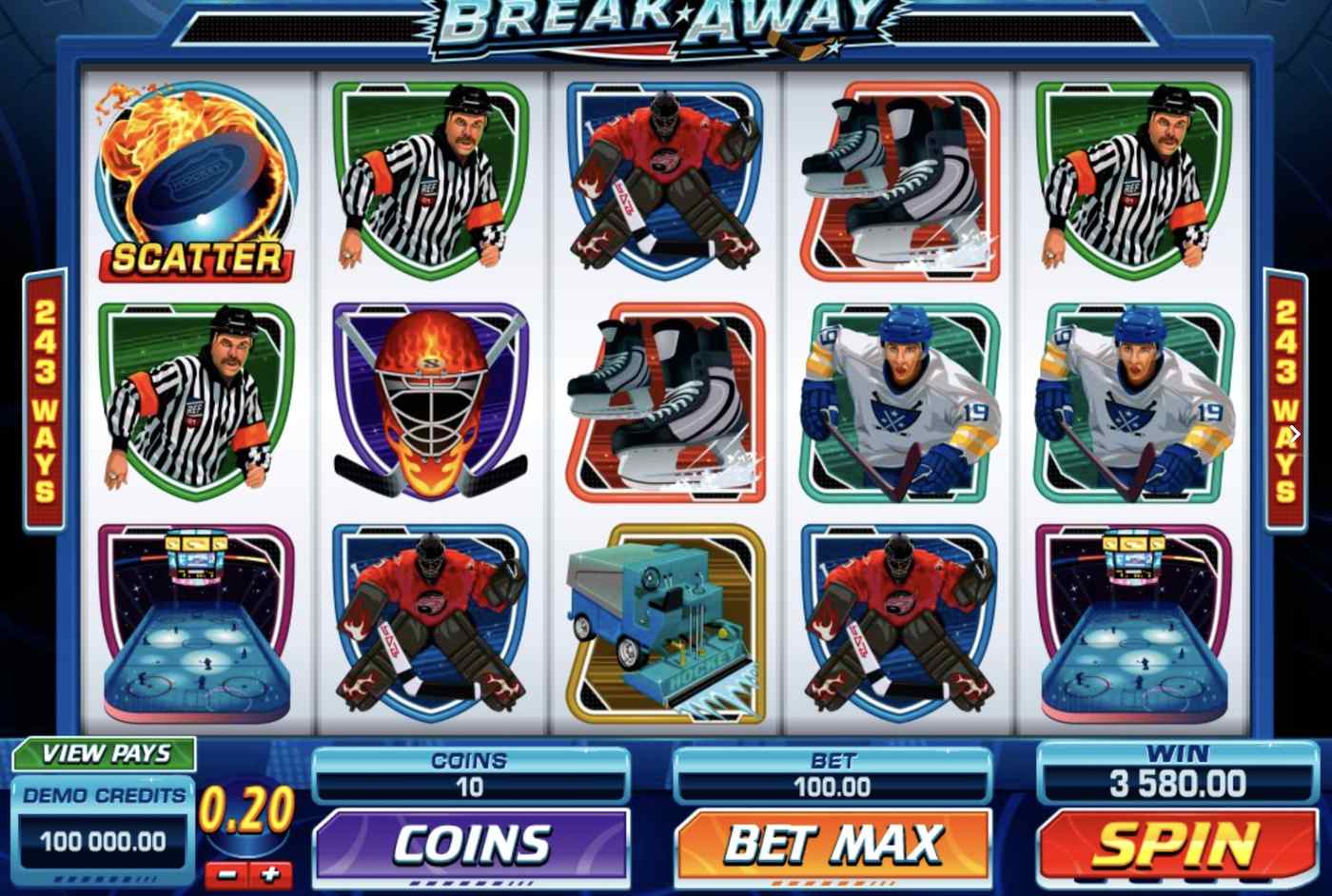 Break Away: image of main menu