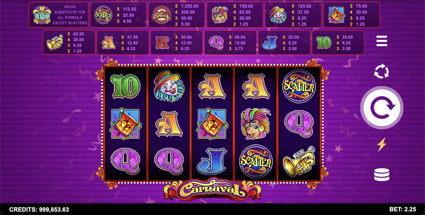 Carnaval: image of main menu