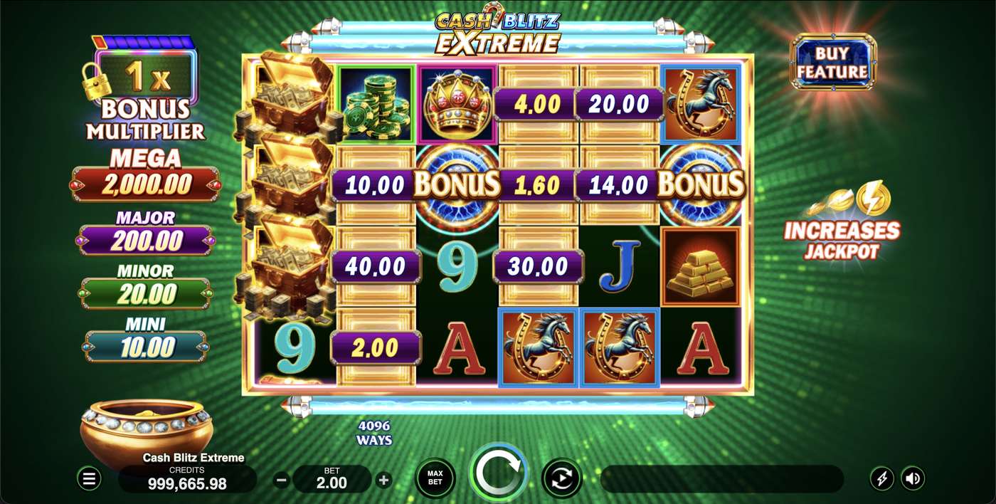 Cash Blitz Extreme: image of main menu