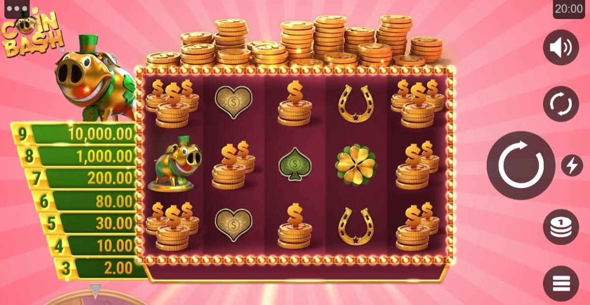 Coin Bash: image of main menu