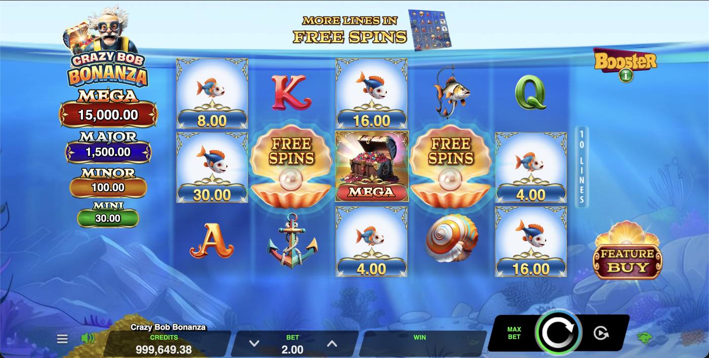 Crazy Bob Bonanza: image of main menu