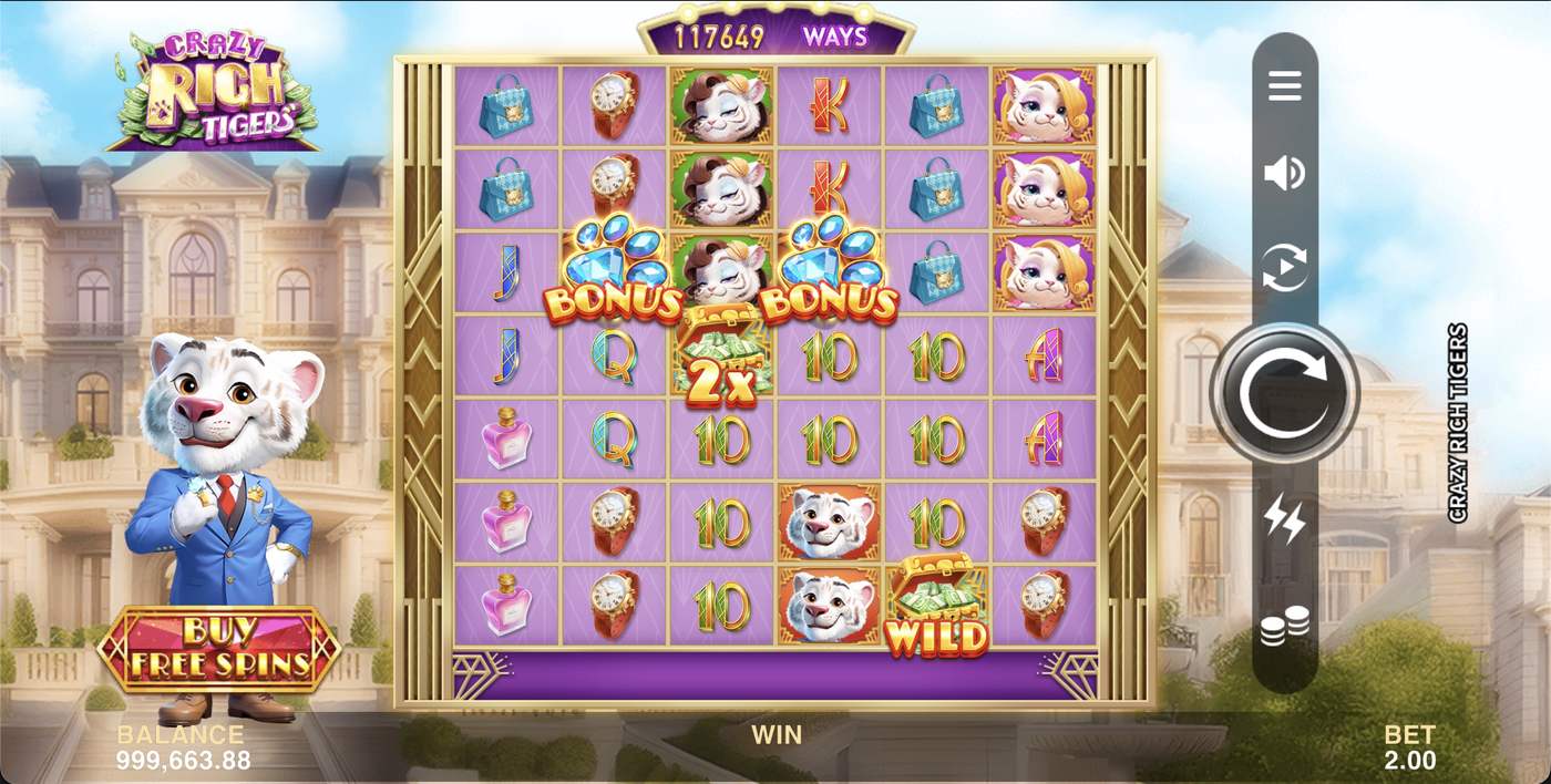 Crazy Rich Tigers: image of main menu