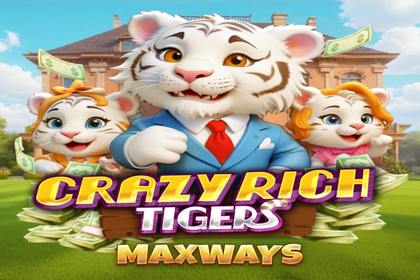 Crazy Rich Tigers Online Slot Logo