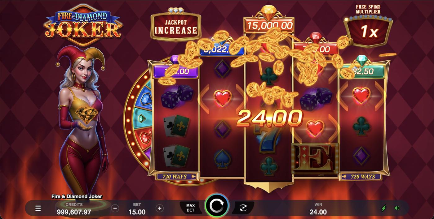 Fire and Diamond Joker: image of winning
