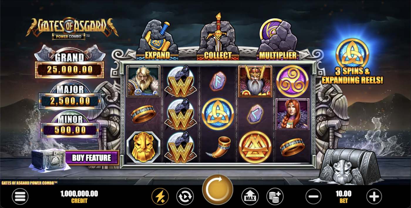 Gates of Asgard Power Combo: image of main menu