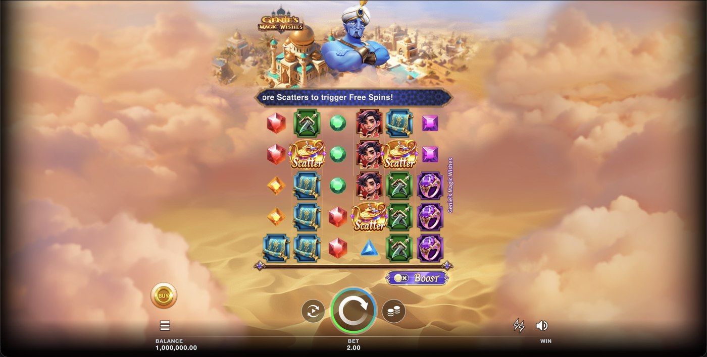 Genie’s Magic Wishes: image of main menu