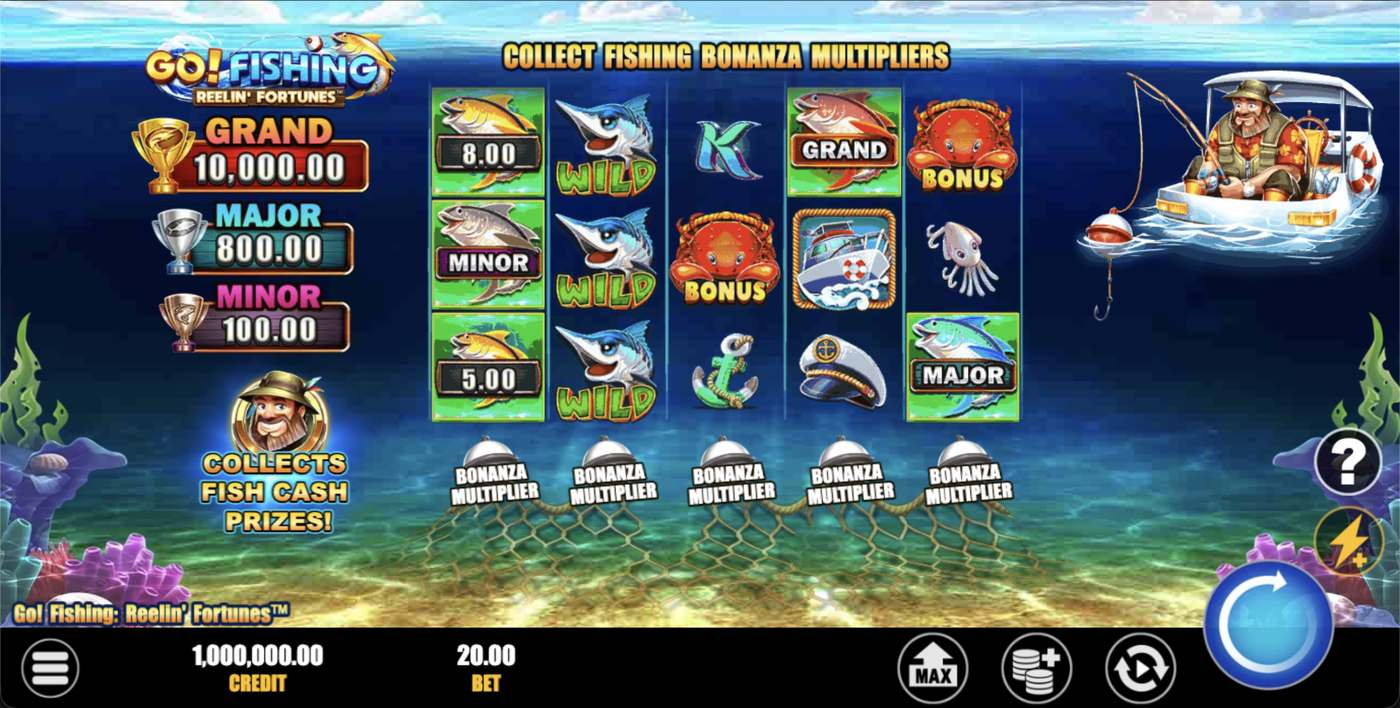 Go! Fishing: Reelin’ Fortunes: image of main menu