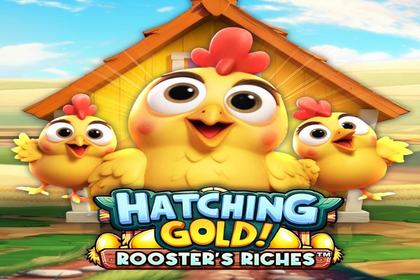 Hatching Gold! Rooster’s Riches Online Slot Logo