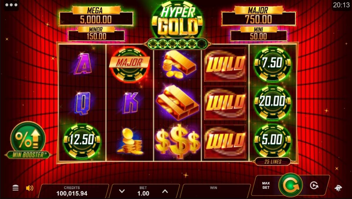 Hyper Gold: image of main menu