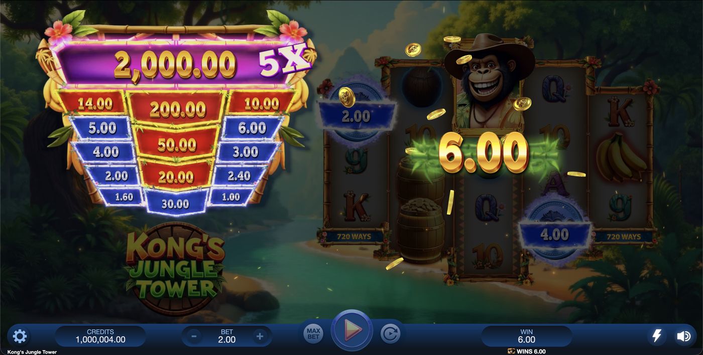 Kong’s Jungle Tower: image of winning