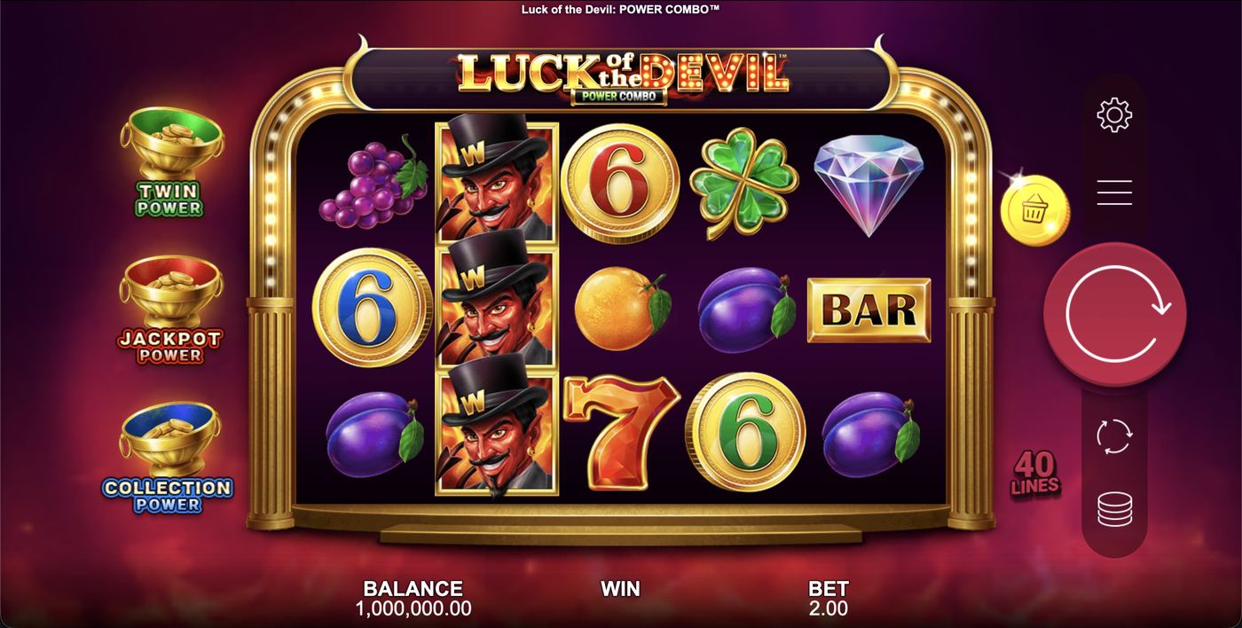 Luck of the Devil: POWER COMBO: image of main menu