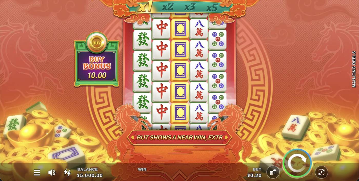 Mahjong Reels: image of main menu