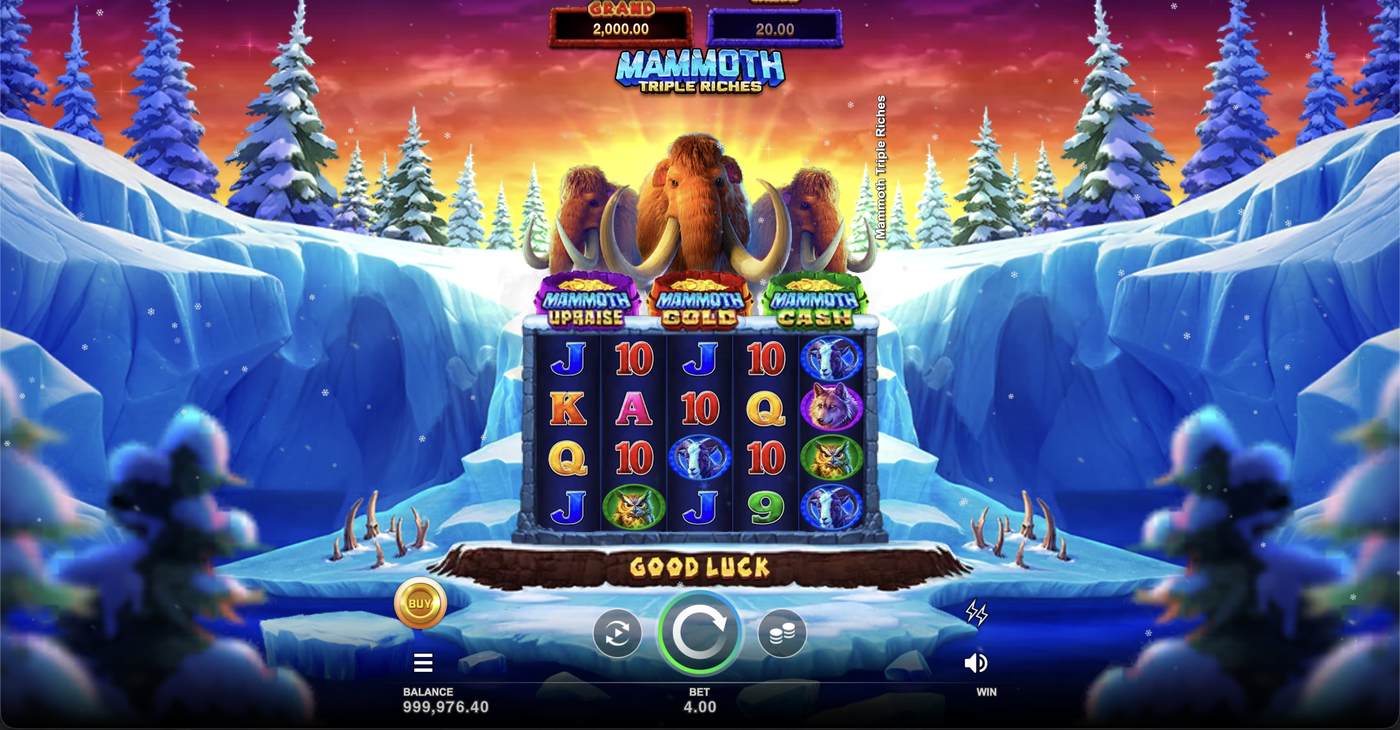 Mammoth Triple Riches: image of main menu