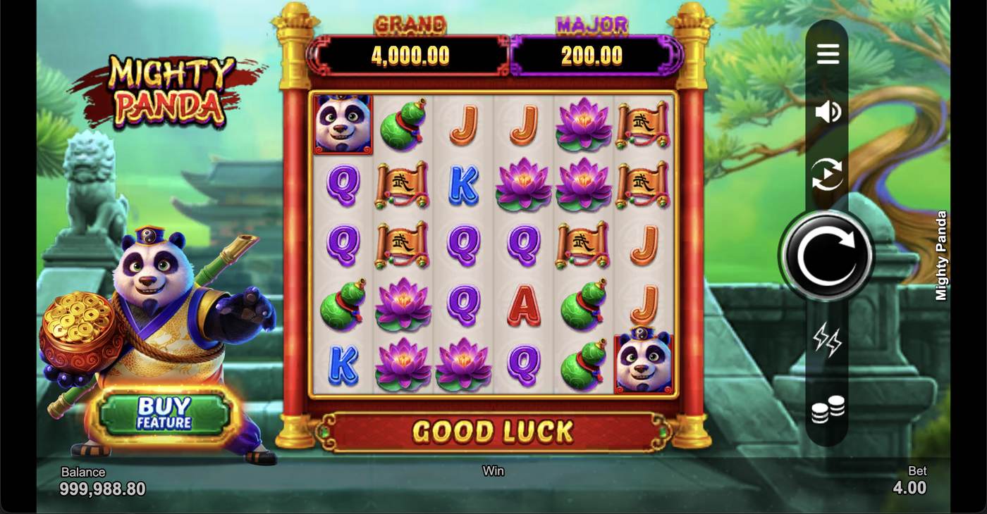 Mighty Panda: image of main menu