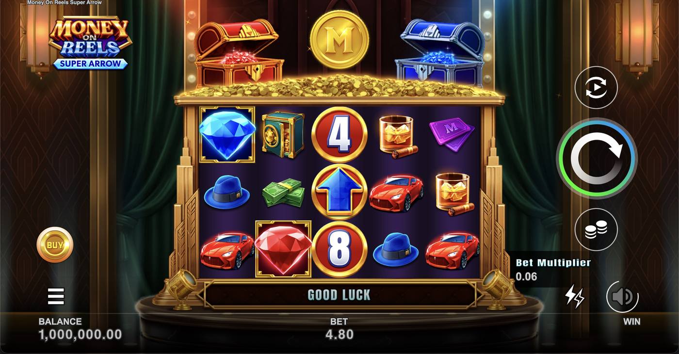 Money On Reels Super Arrow: image of main menu