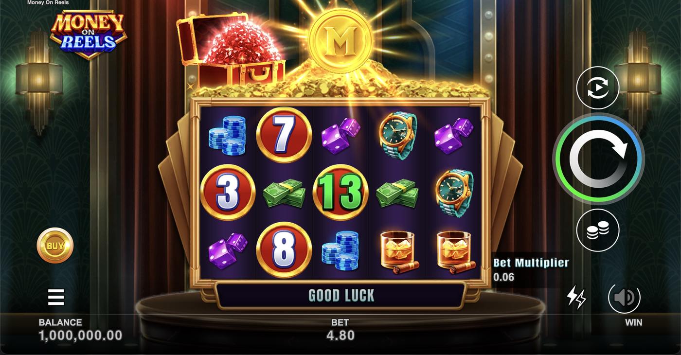 Money on Reels: image of main menu