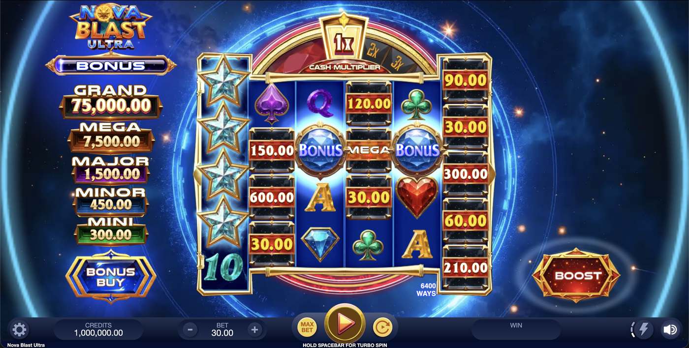 Nova Blast Ultra: image of main menu