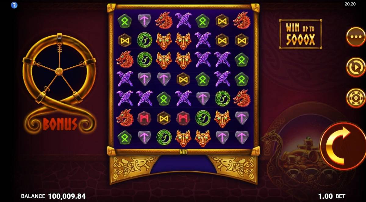 Odin's Riches: image of main menu
