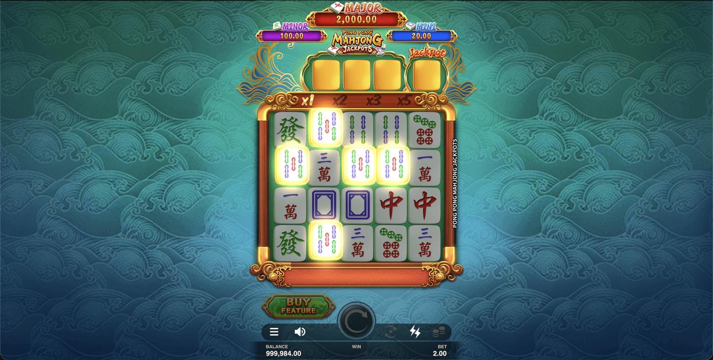 Pong Pong Mahjong Jackpots: image of winning
