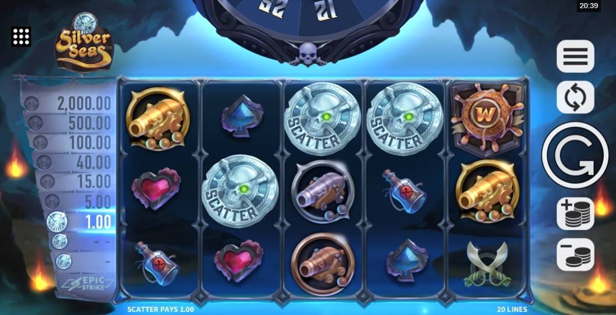Silver Seas: image of main menu