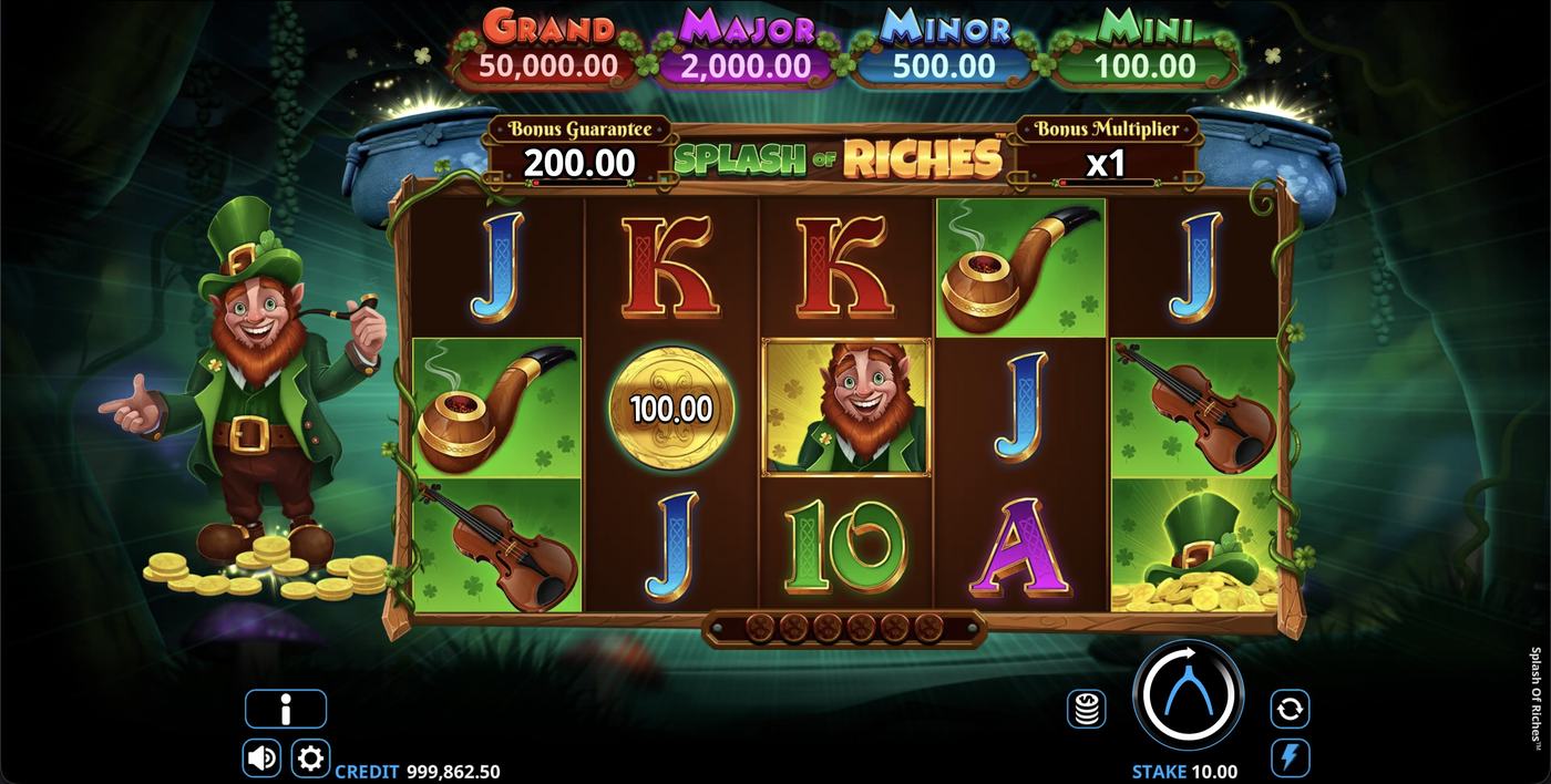 Splash of Riches: image of main menu