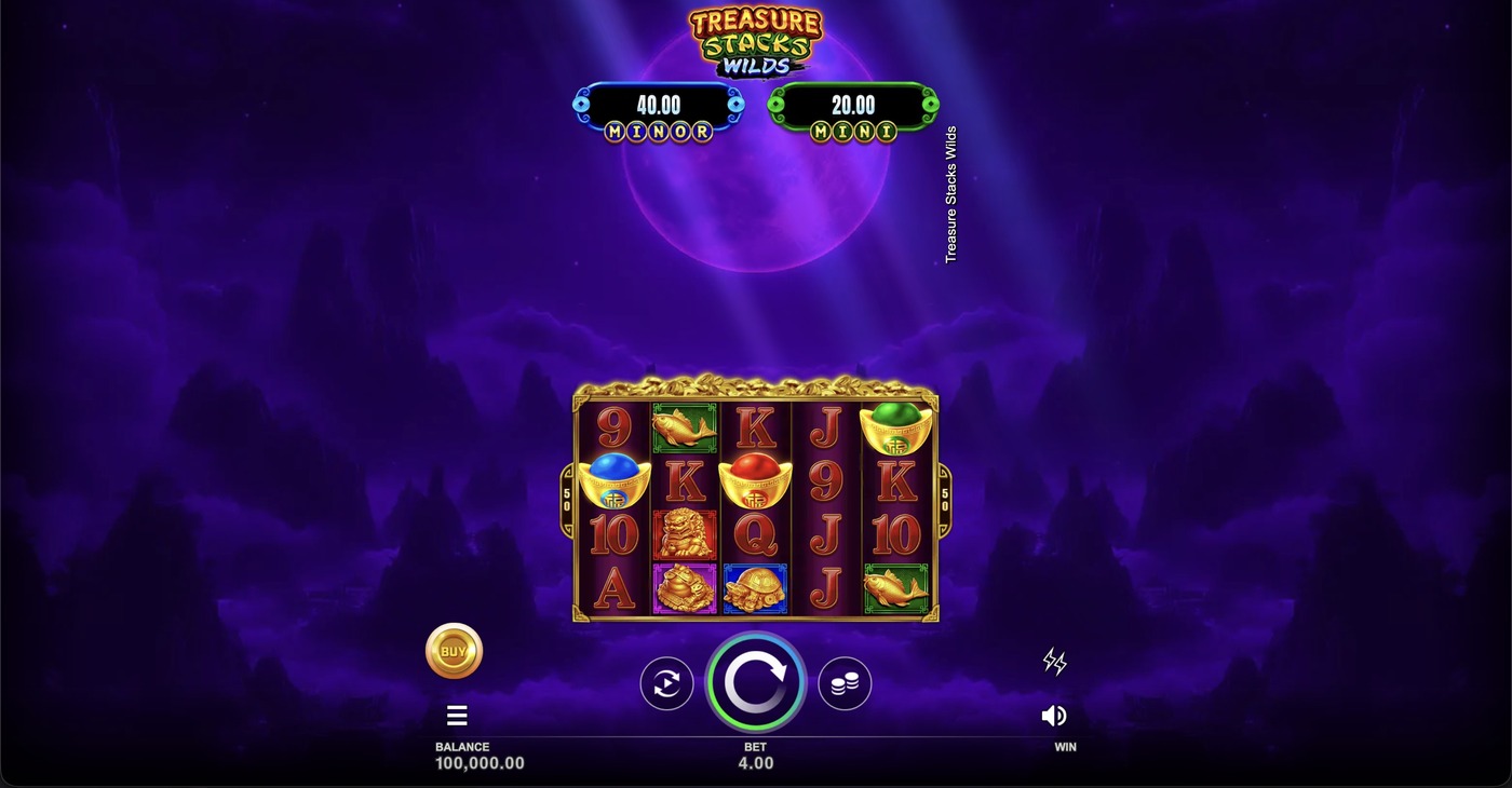 Treasure Stacks Wilds: image of main menu