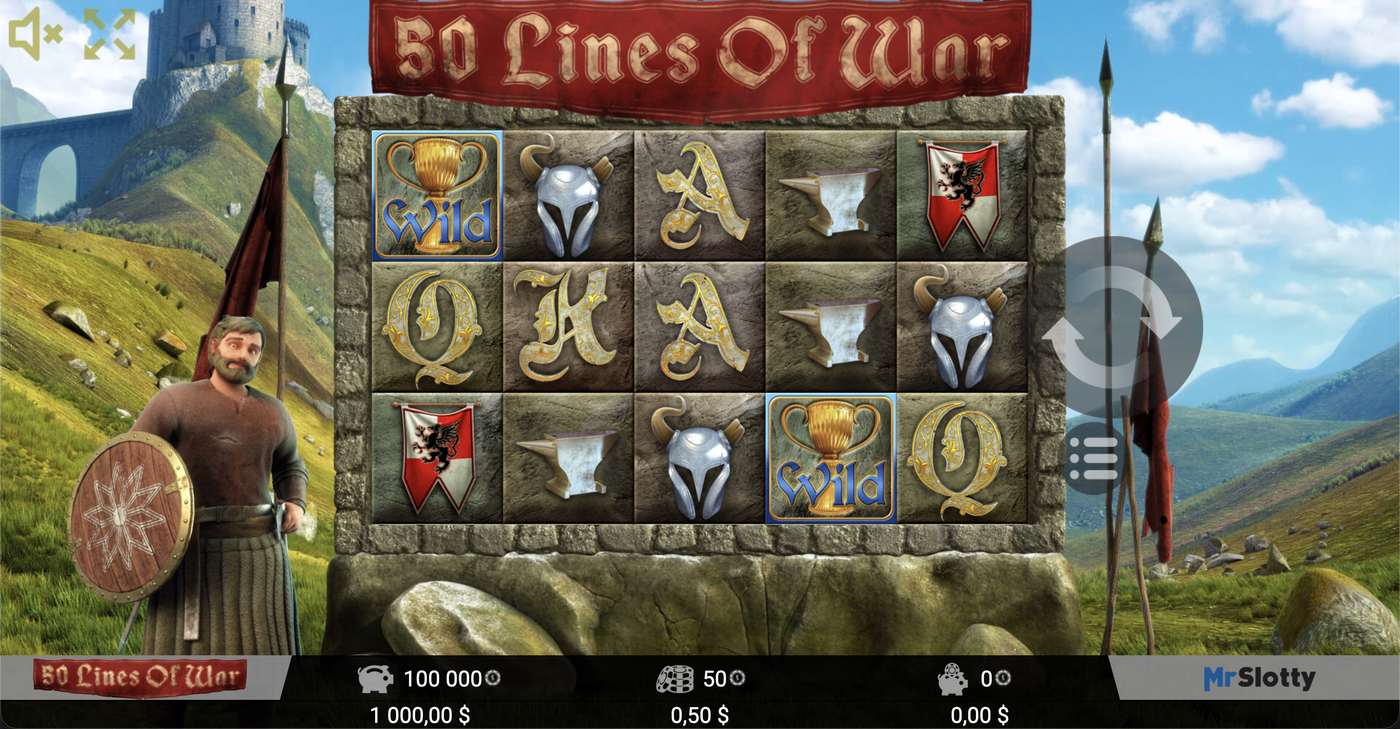 50 Lines Of War: image of main menu