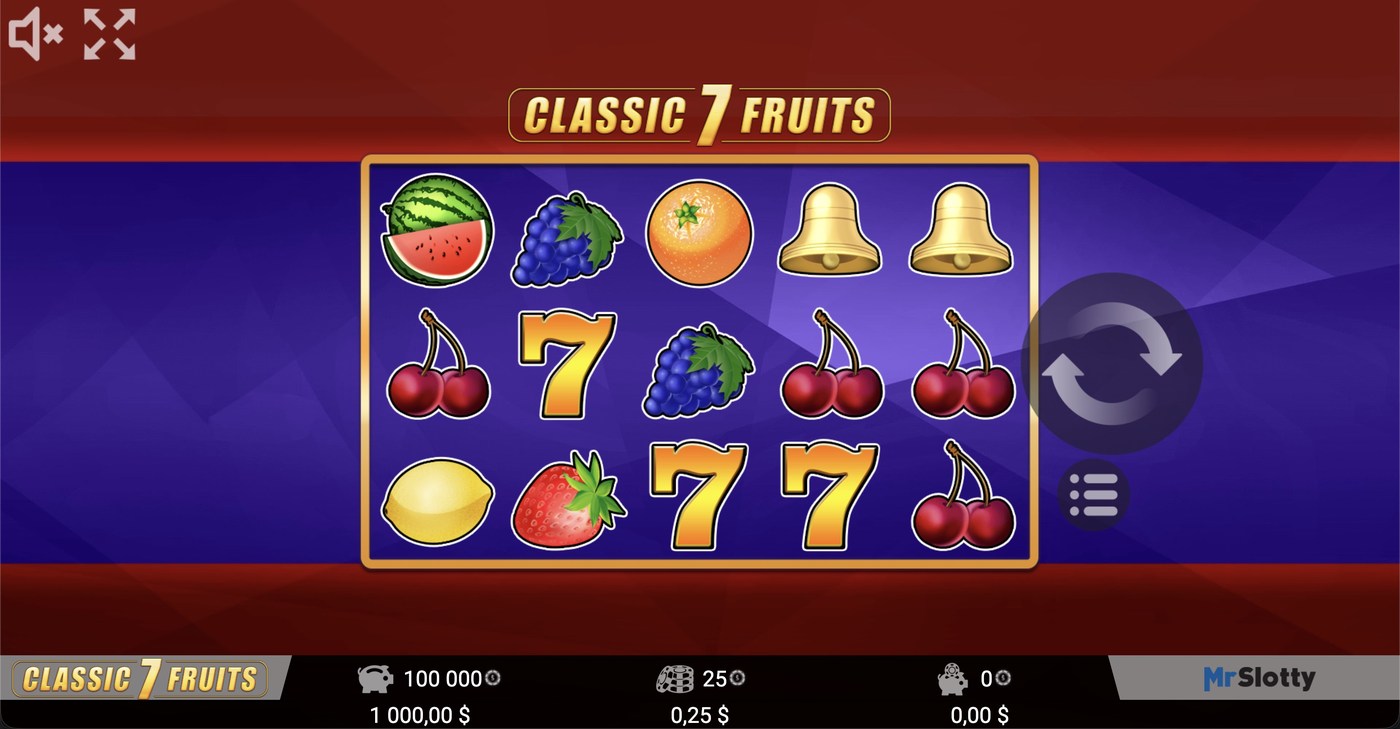 Classic7Fruits: image of main menu