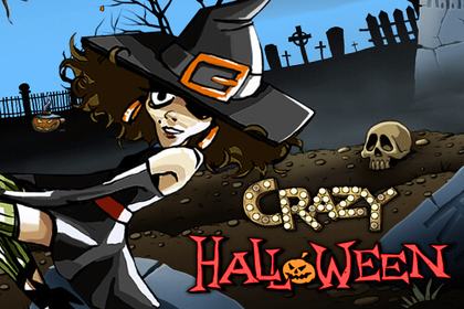 Crazy Halloween Online Slot Logo