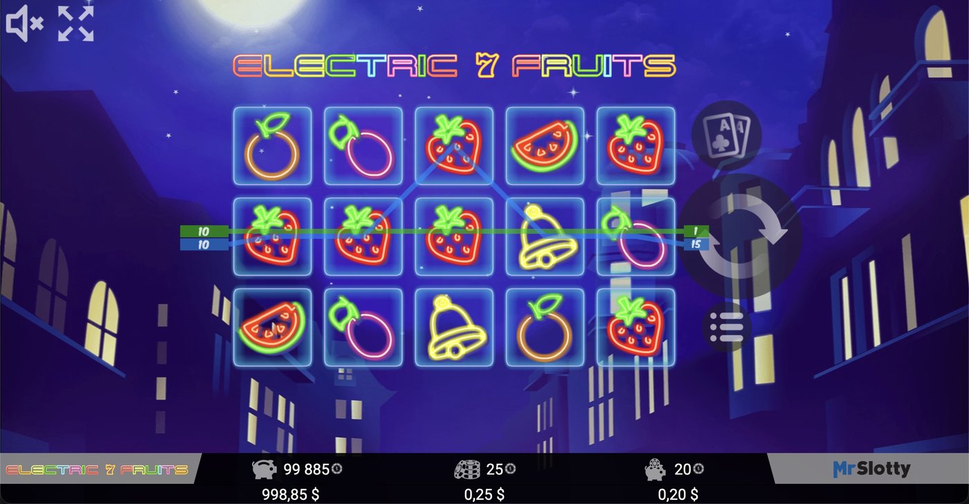 Electric 7 Fruits: image of winning