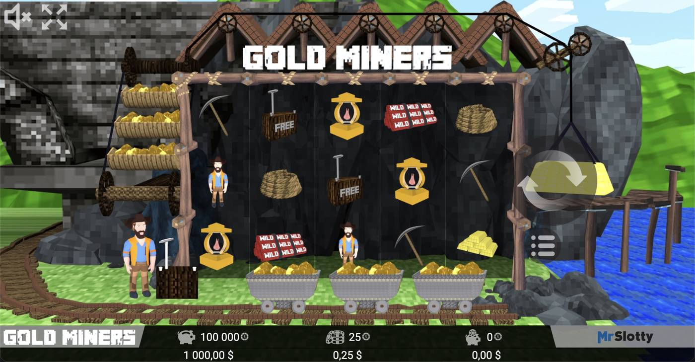Gold Miners: image of main menu