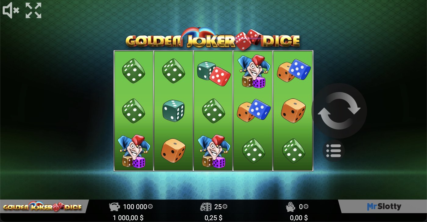 Golden Joker Dice: image of main menu