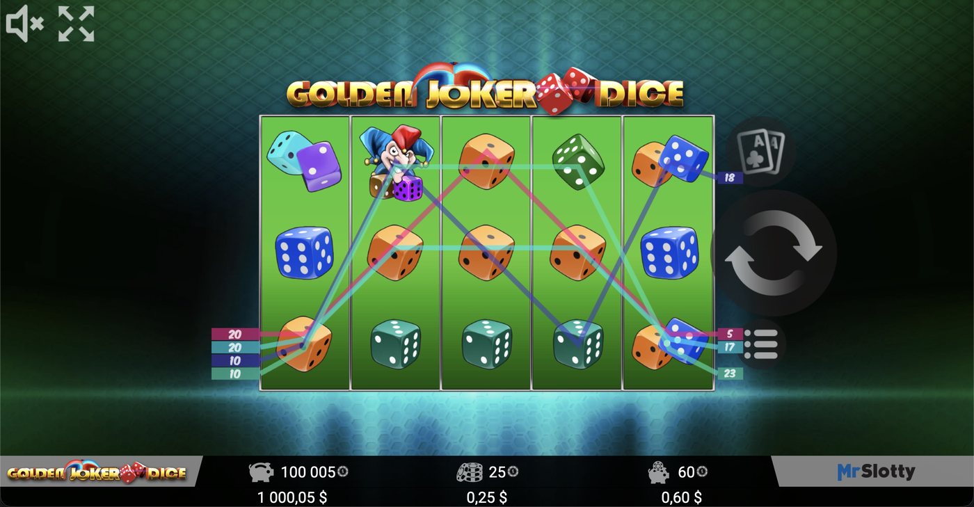 Golden Joker Dice: image of winning