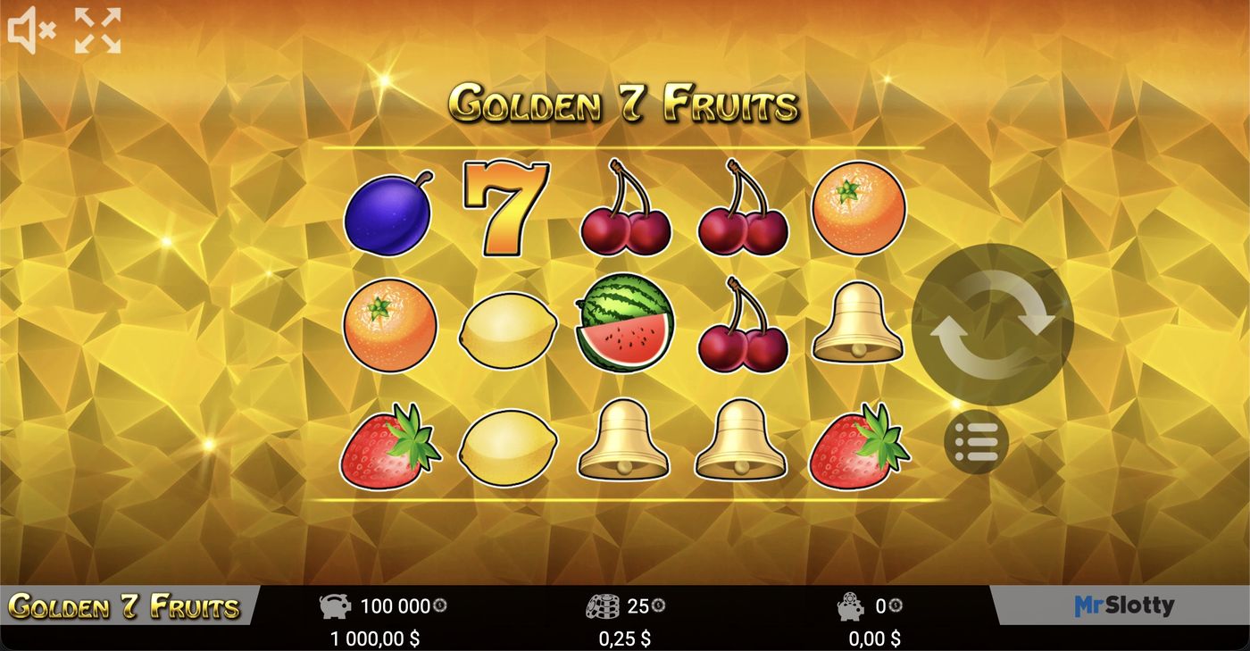 Golden7Fruits: image of main menu