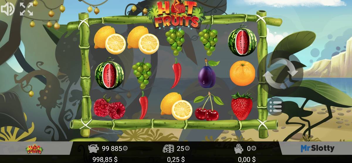 Hot Fruits: image of main menu