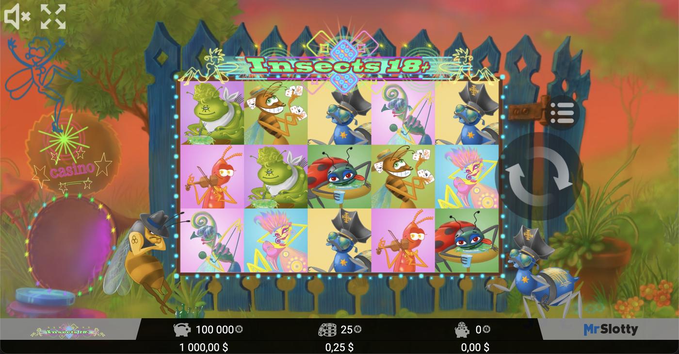 Insects 18+: image of main menu