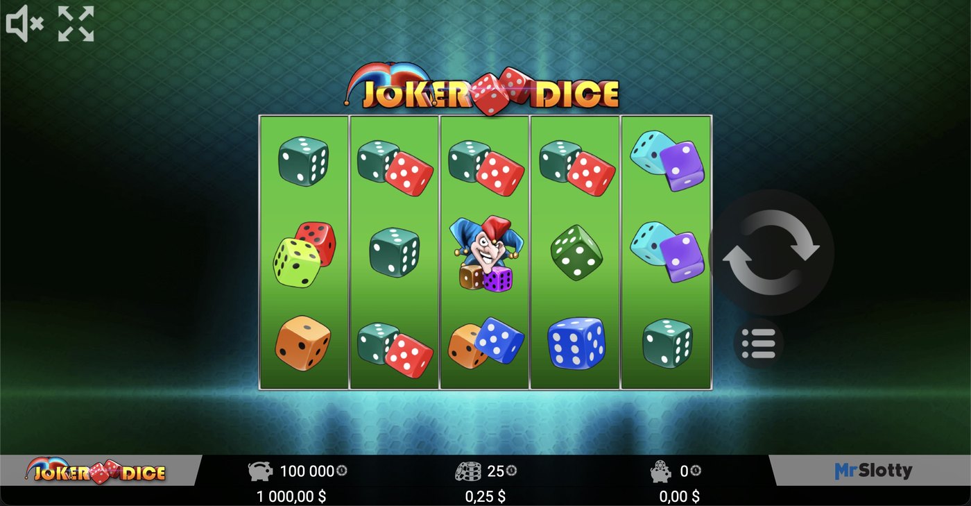 Joker Dice: image of main menu