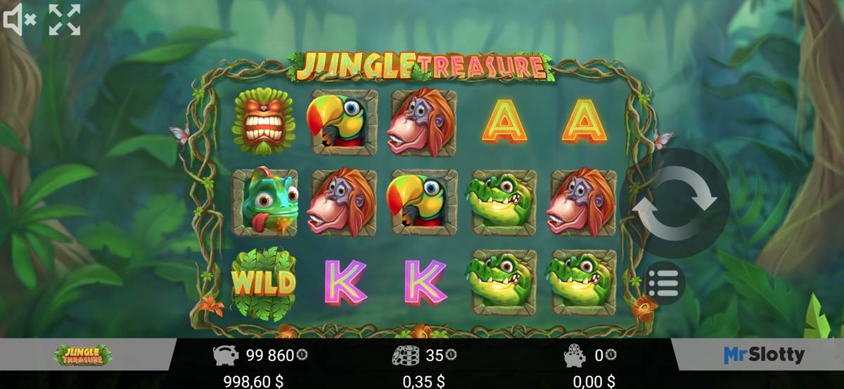 Jungle Treasure: image of main menu