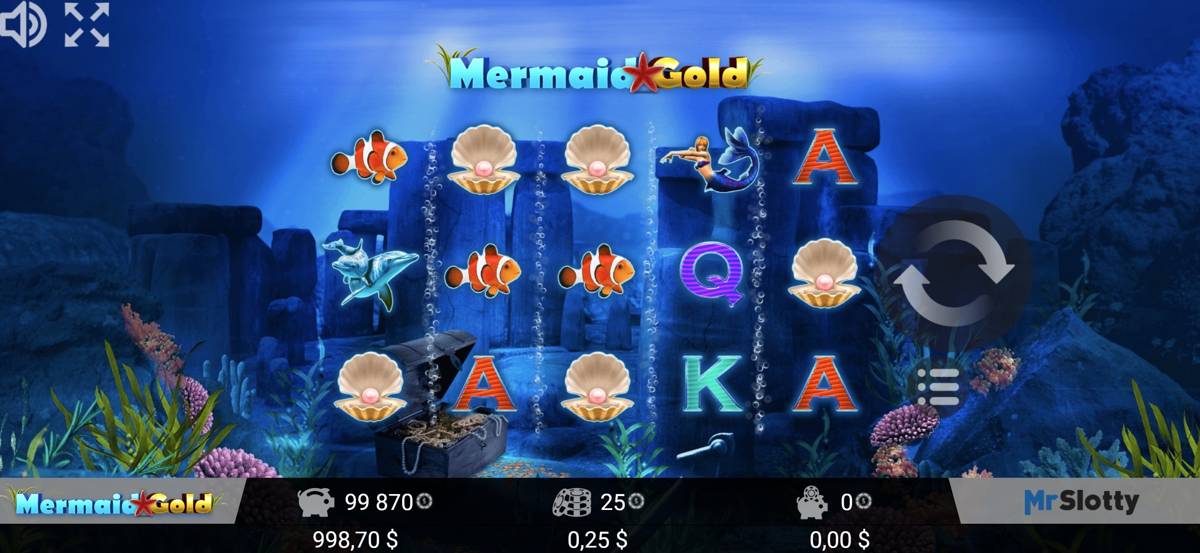 Mermaid Gold: image of main menu