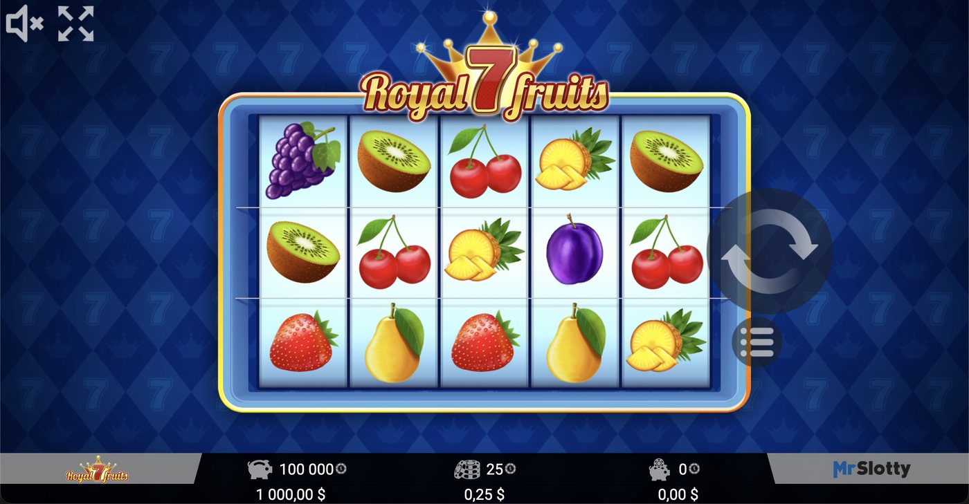 Royal7Fruits: image of main menu