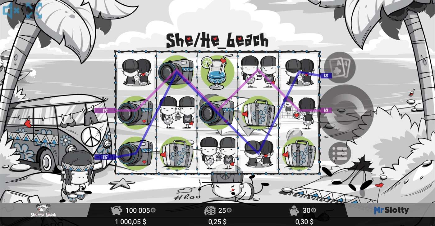 She/He beach: image of winning