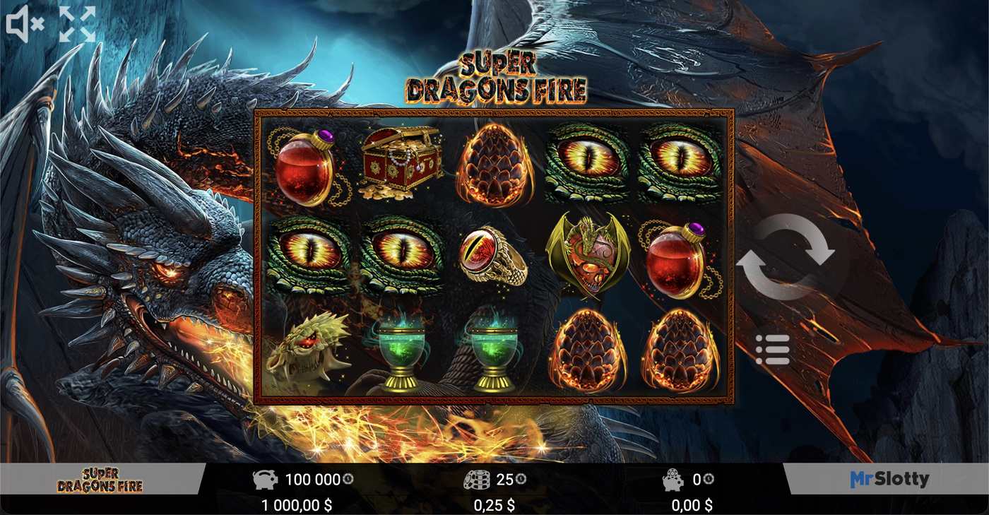 Super Dragons Fire: image of main menu