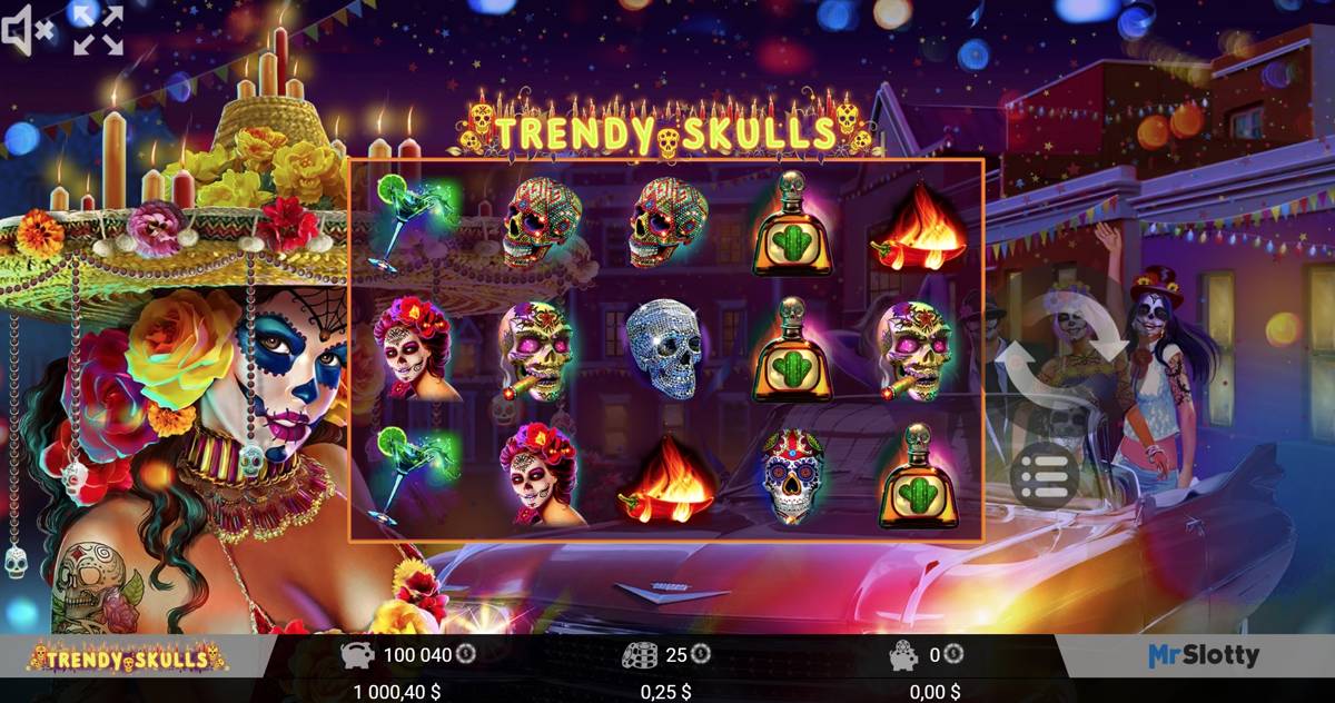 Trendy Skulls: image of main menu
