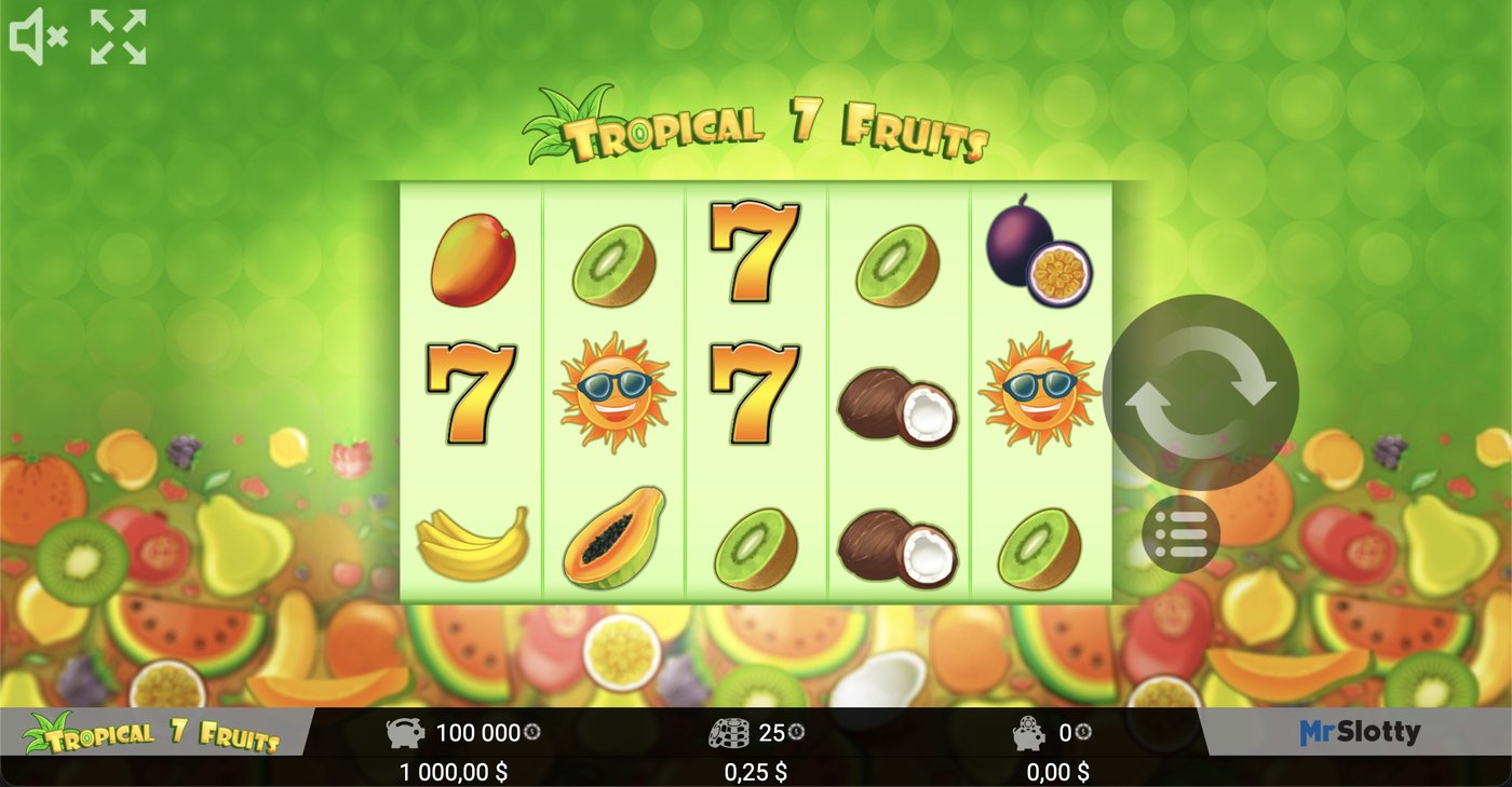 Tropical7Fruits: image of main menu