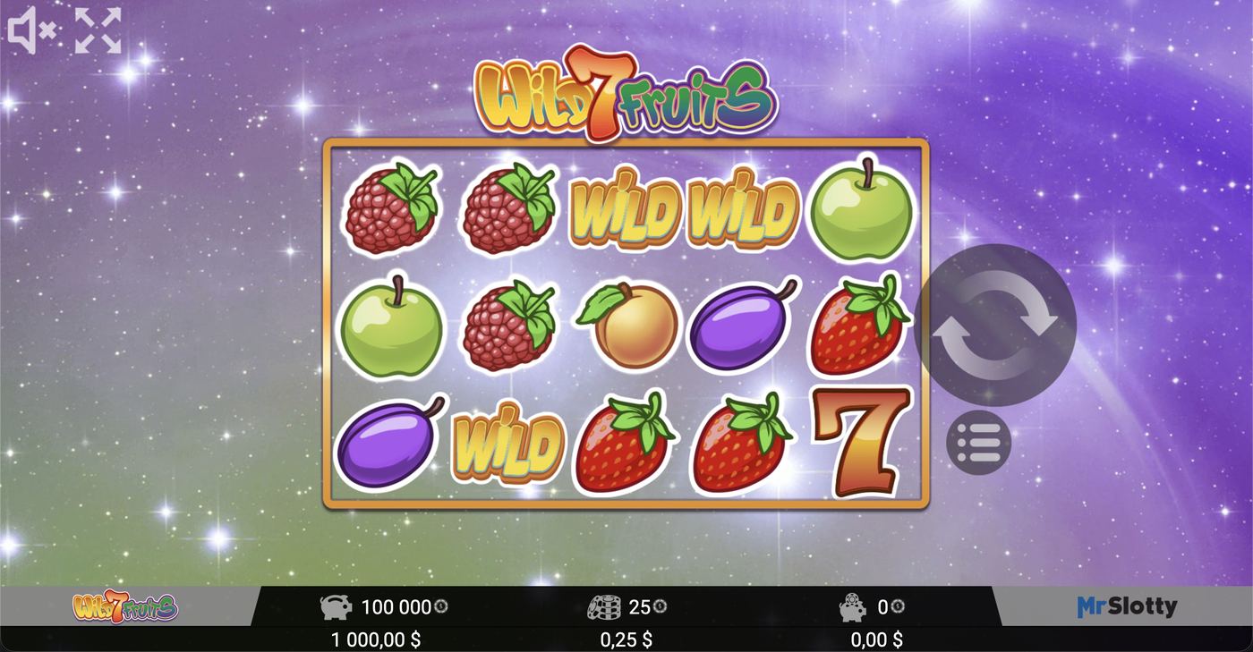 Wild7Fruits: image of main menu