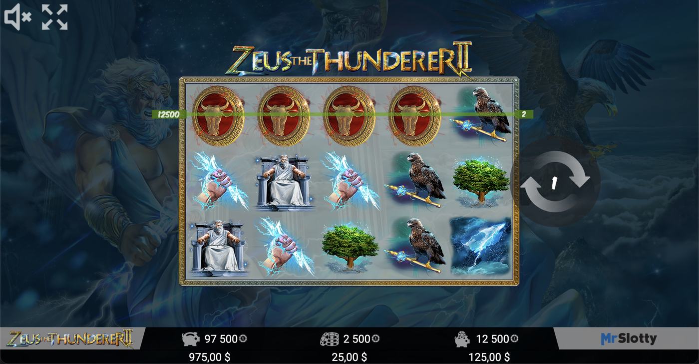 Zeus the Thunderer II: image of winning