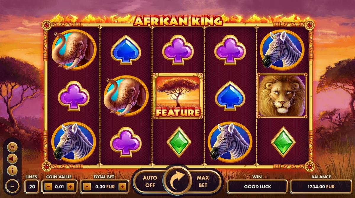 African King: image of main menu