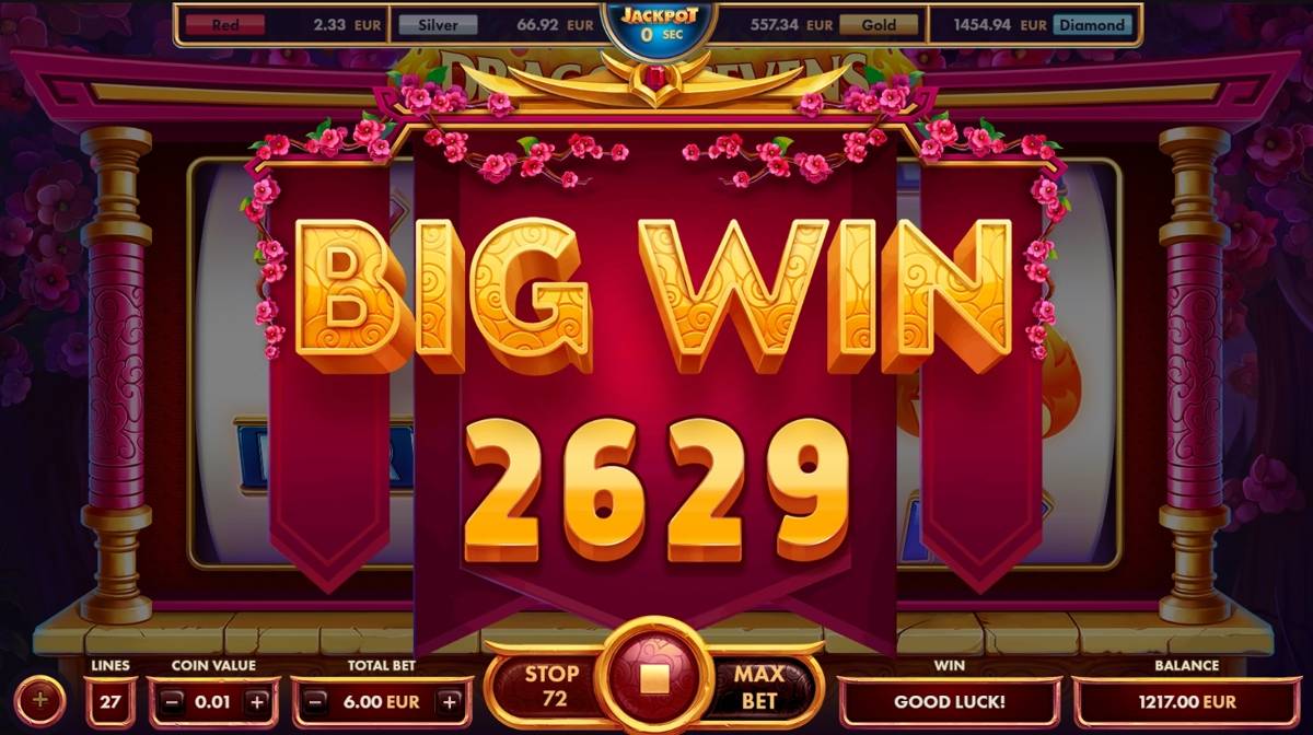 Dragon Sevens: image of winning