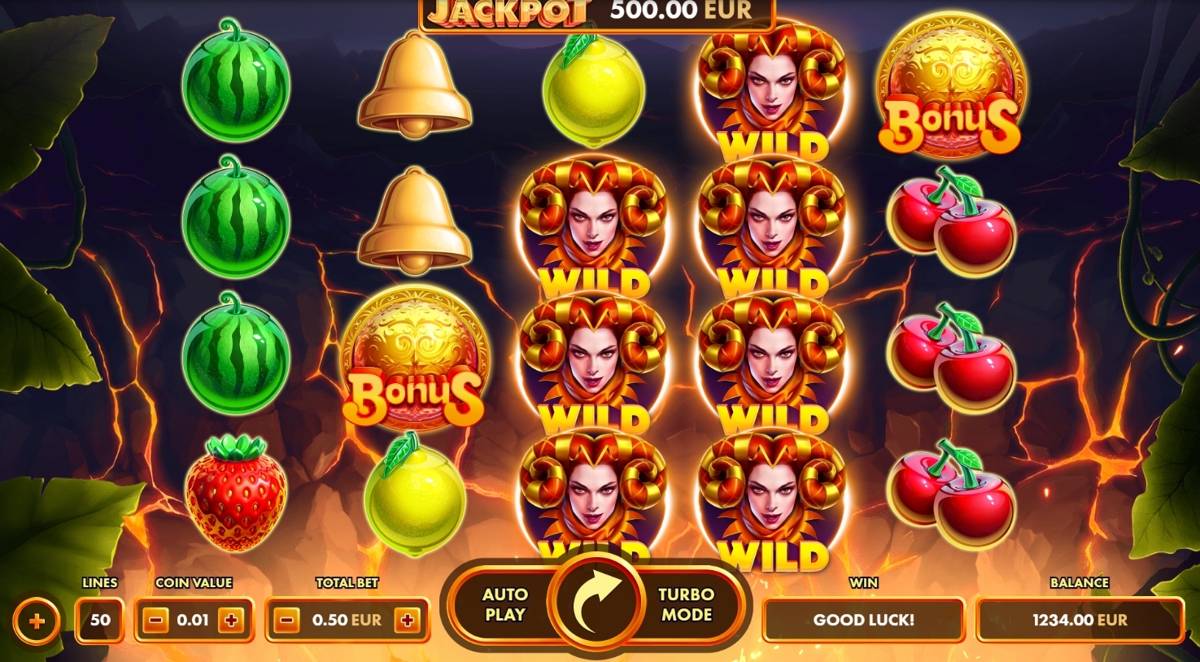 Volcano Fruits: image of main menu