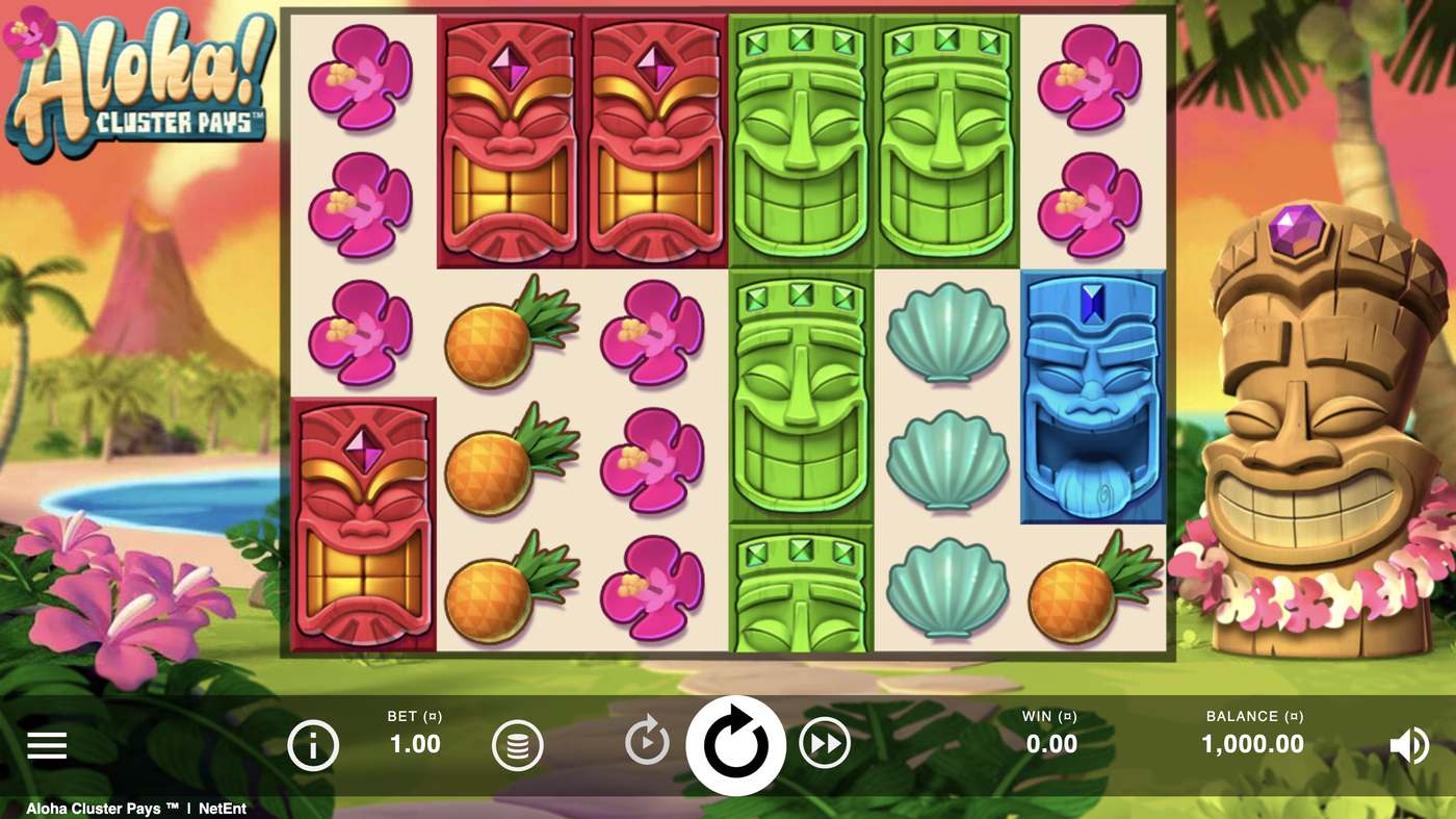 Aloha! Cluster Pays: image of main menu